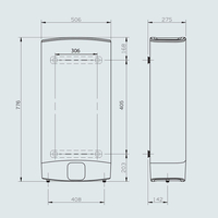 Мултипозиционен бойлер Ariston VELIS WiFi 50 EU V/H