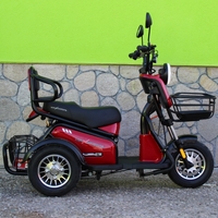 Двуместна електрическа триколка MaxMotors Pudding 1800W-48V-20Ah RED