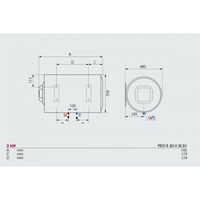 Хоризонтален бойлер Ariston PRO1 R 80 H 3K EU