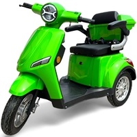 Електрическа триколка В1 | Зелена, 1500W, 5 батерии, 2024