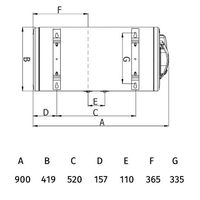 Хоризонтален бойлер Tedan Standard BT 80 Inox ХД - неръждаем