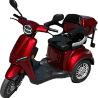 Електрическа триколка В1 | Червена, 1500W, 5 батерии, 2024