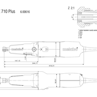 Шлайф прав удължен 710W рег. обороти METABO GE 710 PLUS