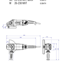Ъглошлайф 230mm 2600W METABO WE 26-230 MVT QUICK