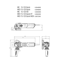 Ъглошлайф 125mm 1550W рег. обороти METABO WEV 15-125 QUICK