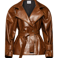 Кожен къс шлифер OCHRA