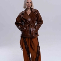 Кожен къс шлифер OCHRA