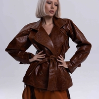 Кожен къс шлифер OCHRA