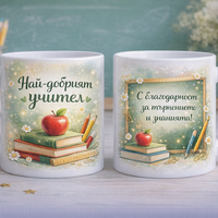 Чаша „Благодарим Ви, учителю“ – Подарък за учител