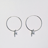 Sterling Silver Earrings with Swallow Bird