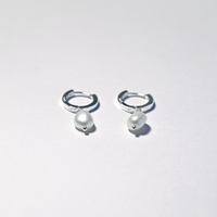 Sterling Silver 925 Earrings with White Pearls