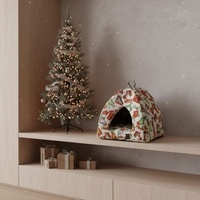 Коледна къща за котки