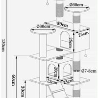 Многоетажна катерушка за котки RoyalPaw