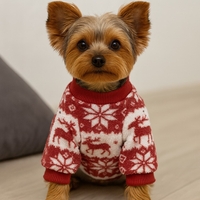 Коледен уютен пуловер за кучета