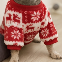 Коледен уютен пуловер за кучета