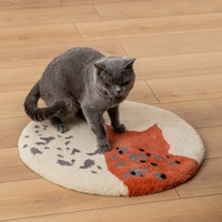 Ръчно изработено килимче за котки LEOPARD-TERRACOTTA от новозеландска вълна