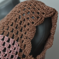 Hand-knitted openwork blouse with floral motifs - Boho Chic Elegance