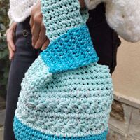 Digital product-How to knit a modern Japanese knot handbag