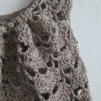 Летен Ръчно Плетен Елек/Болеро с Елегантен Блясък-Модел 