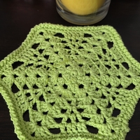 Урок-Ръчно изплетена подложка за кафе/Подробно описание