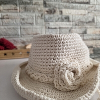 Hand Knitted Cowboy Hat - Vintage Western Style