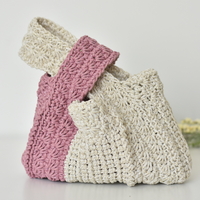 Hand-Knitted Japanese Knot Bag,Crochet Design Bag