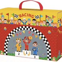 Дървена писта с колички в куфар – Racing Set