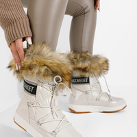 Дамски бежови апрески с пух модел: FF-58 beige