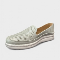 Модни дамски лоуфъри с перфорации A2373-2 white