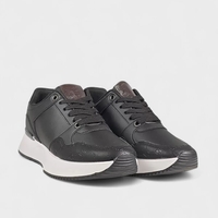 Модерни черни дамски маратонки с ефектни детайли W014250 Black