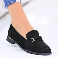 Елегантни черни мокасини A4302-1 black