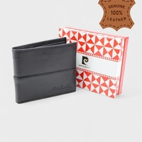 Мъжки портфейл от естествена кожа в черно модел: 8828-129