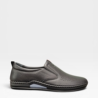Мъжки обувки от естествена кожа slip-on в черно 7104 black