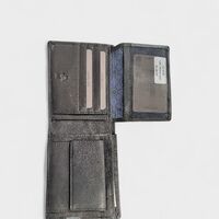 Мъжки луксозен портфейл портмоне от естествена кожа в черен цвят марка Biagiotti