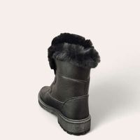 Детски черни боти с пух за момичета 3227-1 Black