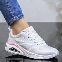 Дамски маратонки с въздушна камера в бяло и розово D9167-2 white