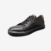 Мъжки спортно елегантни кецове от естествена кожа 656011 black