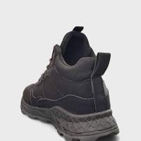 Спортни мъжки боти с връзки и цип в сив цвят M2425-1 Black