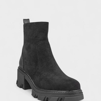 Модерни черни дамски боти с топъл хастар и грайферна подметка W851026 Black