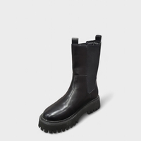 Модерни дамски боти с ластик в черен цвят модел: BT Cira black