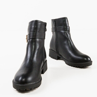 Елегантни дамски боти със златиста катарама без връзки модел: OD8062 black