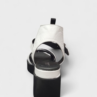 Дамски кожени сандали на платформа бели 20616-1465 white