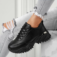 Дамски маратонки с чънки подметка в черен цвят H172 all black
