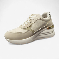 Дамски спортни обувки на платформа W014221 beige