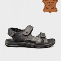 Мъжки кожени чехли в черно HM086-1 black