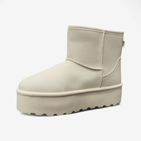 Дамски ботуши тип UGG с топъл хастар бежови SD2913-2 beige