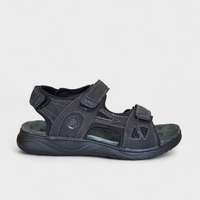 Мъжки сандали в черно с велкро лепенки 2634-1 black