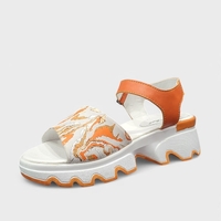 Модерни бели сандали с оранжеви акценти 226206-1428 orange-white