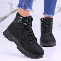 Дамски зимни боти с топъл хастар в черно B3110-1 black