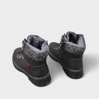 Дамски боти с цип и връзки с топла подплата модел: 6059-1 black